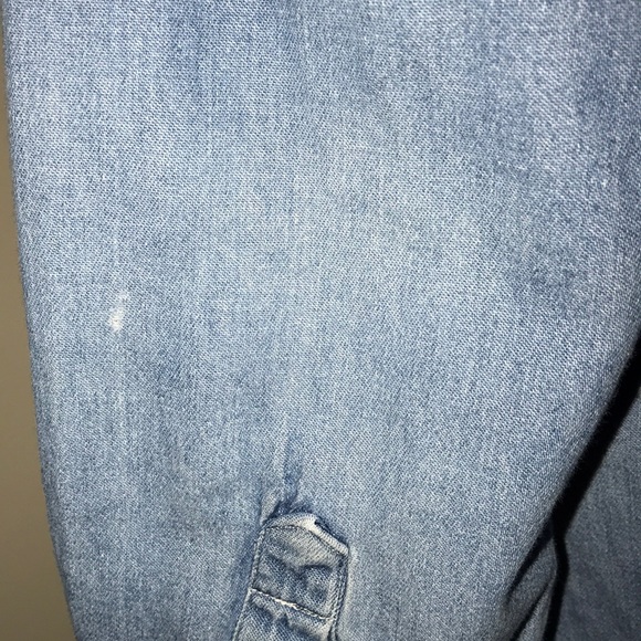 CHRISTMAS Scenes Embroidery denim shirt SIZE M - Picture 5 of 6